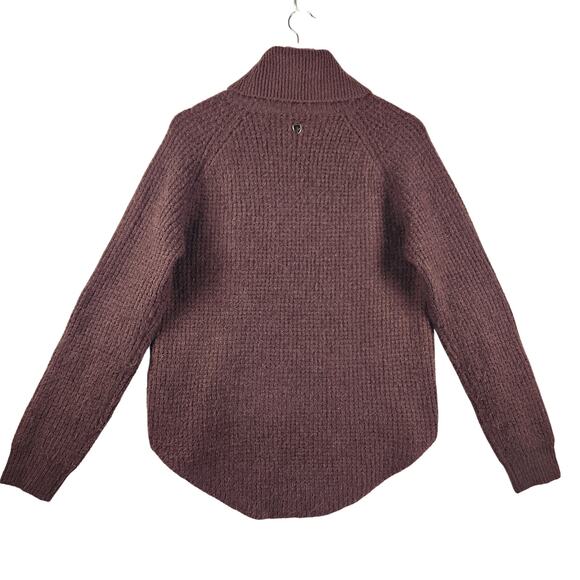 Kuhl “Sienna” Sweater Women’s SZ XS Burgandy Turtleneck Waffle Knit Oversized - Picture 2 of 13